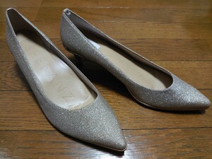  new goods unused ESPERANZA Esperanza pumps 12 hour pumps heel height 5.5cm Gold lame size 26.0cm