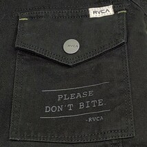 2312037 ルーカ RVCA NATURE X INDUSTRY ロゴ刺繍 ロゴタグ ロゴスナップ ロゴプリント コットン ジャケット XS 黒 RN#99064 CA#37757_画像6