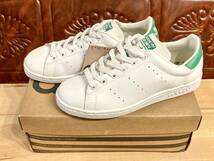 ★☆90s!希少レア!アディダス STAN SMITH 白/緑 4.5 22.5cm 034685 adidas スタンスミス ホワイト/グリーン デッド ビンテージ 2011☆★_画像1