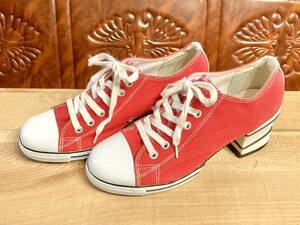 ★☆90s!希少レア!converse ALL STAR HI HEELED 赤 6 22.5~23cm コンバース オールスター ハイヒールド レッド デッド ビンテージ 2311☆★