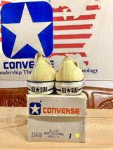 ★☆80s!USA!銀箱!希少レア!!converse ALL STAR ox バニラ イエロー 7 25.5cm コンバース オールスター 黄色 デッド ビンテージ 2312☆★_画像4