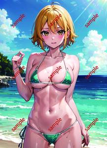 高品質　ポスター A4サイズ アニメ 同人 美少女 巨乳 ビキニ レオーネ T002-T25