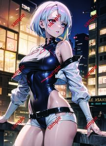 高品質　ポスター A4サイズ アニメ 同人 美少女 巨乳 ビキニ Lucy Cyberpunk Edgerunners T006-T01