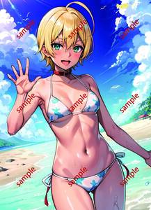 高品質　ポスター A4サイズ アニメ 同人 美少女 巨乳 ビキニ 水戸郁魅 Shokugeki no Soma T006-T53