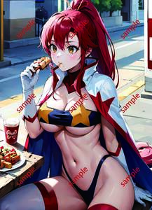 高品質　ポスター A4サイズ アニメ 同人 美少女 巨乳 ビキニ ヨーコ・リットナー Tengen Toppa Gurren Lagann T007-T10