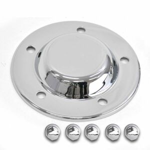  large 17 Super Great H29.5~ low floor 19.5 -inch 5 hole front hub cap 2 pieces set bolt attaching exchange type steel low floor car 