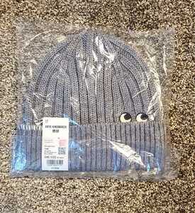  Uniqlo Anya Hindmarch heat Tec knitted Beanie light gray knit cap UNIQLO new goods unused 