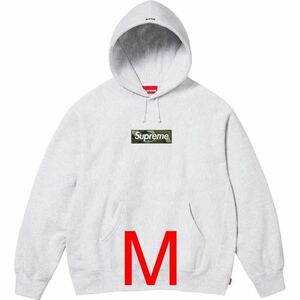 【国内正規】M Supreme Box Logo Hooded Sweatshirt Ash Grey Mediumシュプリーム ボックスロゴ フーディ グレー カモ パーカー 
