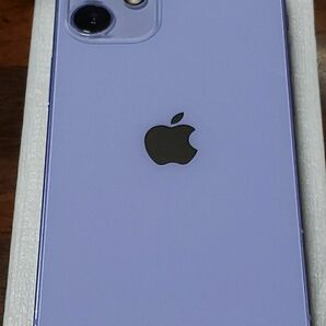 美品 最大容量100% iPhone12mini 紫 128GB 液晶、バッテリー交換品