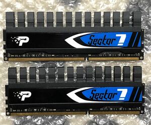 動作美品 Patriot Memory PV7312G1333ELK 'Sector 7' 12GB (3x4GB) 2枚セット DDR3 1333 管NO.M7