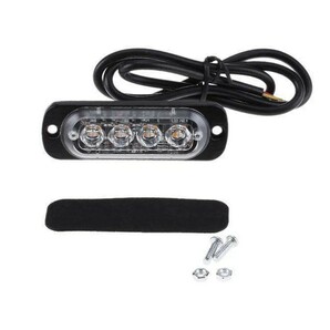 普通車 大型車 4連 LED デイライト ホワイト 4個 12V 24V 白の画像4