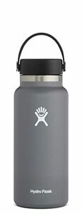 ハイドロフラスク(Hydro Flask) 真空ボトル 保冷 保温 32oz（946ml) ワイドマウス ストーン