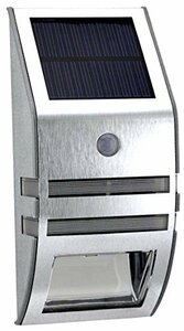 【シルバー 1個】 ZAZ 屋外 LED センサーライト 太陽光充電 ソーラー充電 玄関 ガーデンライト 防水 IPX4 新型 明るさセンサー