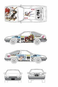 青島文化教材社 1/10 RC 痛車ボディセット NO.2 クイーンズブレイド AE86トレノ