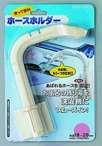 ミツギロン バス ポンプ ホースホルダー ホワイト 適応ホースサイズ 外径2cm 取付板付き BP-45