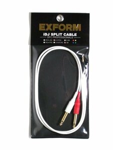 EXFORM iDJ SPLIT CABLE ヘッドホン出力用分岐ケーブル6.3-PX2-1M