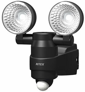 ムサシ RITEX 1W×2 LEDハイブリッドソーラセンサーライト 「ソーラー発電+乾電池」 S-HB20