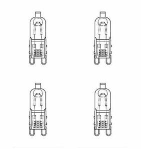 三菱 ミラー無しラインボルトハロゲンランプ 《ハロピン(HALOPIN)》 110V 40W フロストタイプ G9口金 JD110V40W/F/G9/P2