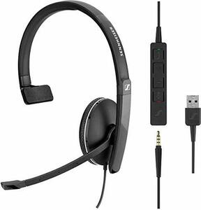 【国内正規品】EPOS | SENNHEISER USB&3.5 mm ジャック 接続 片耳 UC ヘッドセット SC 135 USB