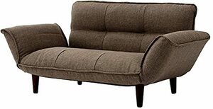  cell tongue made in Japan couch sofa peace comfort. ultimate 2 seater . pocket coil da Lien Brown . part elbow part 14 -step reclining height repulsion 