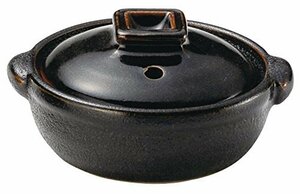 萬古焼 小鍋 ミニ鍋 珍味 鍋 直径約9cm 3号 天目 直火可 食器 陶器 電子レンジ対応 日本製 15658