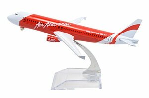 TANG DYNASTY 1/400 16cm エアアジア AIR ASIA エアバス A320 com 赤い 合金飛行機プレーン模型 おもちゃ