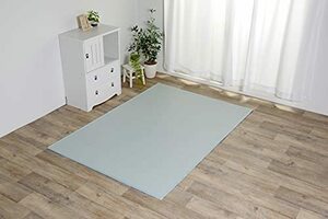 イケヒコ ラグ カーペット バンブー 竹 シャビー シンプル 丈夫 ダイニング用 グリーン 約130×185cm