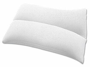 大島屋 パイプ枕 洗える抗菌枕 2つ折り 日本製 ホワイト 約35x50cm