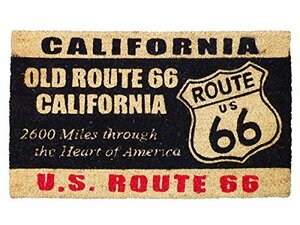 アメリカン ココナツマット ROUTE66 （ルート66/カリフォルニア/AZ/70×40cm） 玄関マット ココマット コイヤーマット マット 屋外