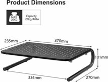 suptek 机上台 モニター台 ノートパソコンスタンド ディスプレイ台 滑り止めマット付き パソコン台 モニタースタンド キーボード収納_画像5