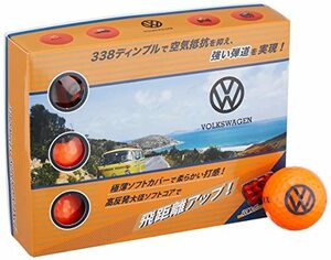 LEZAX(レザックス) ゴルフボール Volkswagen ゴルフボール 1ダース(12個入り) VWBA-9783 オレンジ