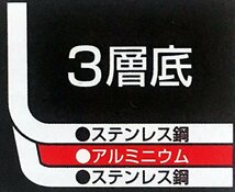 パール金属 クラッセ 3層底 ガラス蓋 付 両手鍋 20cm 内面ふっ素加工 IH対応 HB-3416_画像4