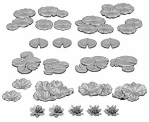 グリーンスタッフワールド ジオラマアクセサリー 3Dプリントセット スイレンの葉と花 25個入 ホビー用アクセサリー