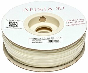 AFINIA(アフィニア) 3Dプリンター用フィラメント 1.75mm 純正スペシャルABS グロー／緑色 GlowGreen 1kg