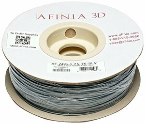 AFINIA(アフィニア) 3Dプリンター用フィラメント 1.75mm 純正バリューABS 銀色 Silver 1kg