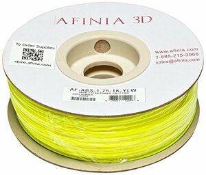 AFINIA(アフィニア) 3Dプリンター用フィラメント 1.75mm 純正バリューABS 黄色 Yellow 1kg