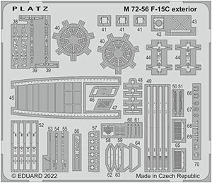 プラッツ 1/72 アメリカ空軍 F-15C イーグル エッチングパーツ 外装用 プラモデル用パーツ M72-56