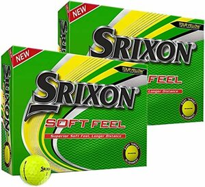 【 2ダース 】 SRIXON スリクソン SOFT FEEL ソフト フィール おまけ付き (イエロー)