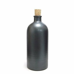  Shigaraki . ion bottle futoshi circle black ION-10B 720ml radio-controller um bottle water shochu .. made in Japan 
