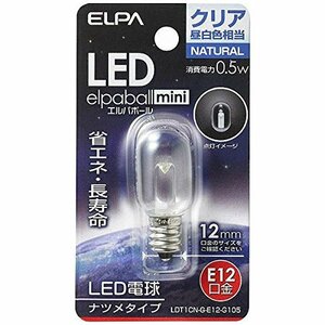 エルパ (ELPA) LEDナツメ形 LED電球 照明 E12 100V 昼白色 屋内用 LDT1CN-G-E12-G105