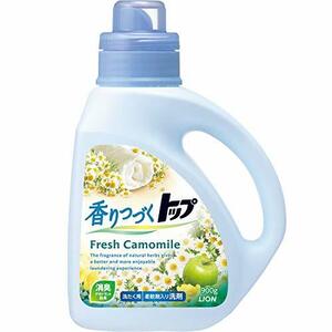 香りつづくトップ フレッシュカモミール 柔軟剤入り洗剤 蛍光剤無配合 洗濯洗剤 液体 本体 900g