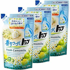 【まとめ買い】香りつづくトップ フレッシュカモミール 蛍光剤無配合 洗濯洗剤 液体 詰め替え