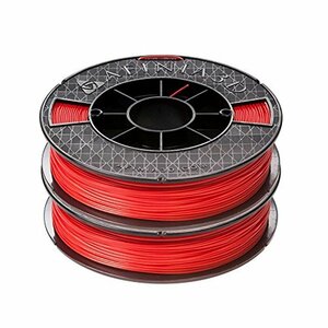 AFINIA(アフィニア) 3Dプリンター用フィラメント 1.75mm 純正プレミアムABS 2個パック 赤色 Red 500g x