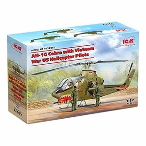 ICM 1/32 アメリカ陸軍 AH-1G コブラ w/ベトナム戦争 US ヘリコプターパイロット プラモデル 32062