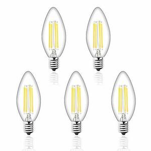 Doright led E17口金 フィラメント形 シャンデリア用 4W 昼光色 6000K LED電球 省エネ 長時間 高輝度