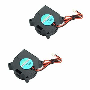 WINGONEER 2Pcs 3D プリンタ冷却ファン DC 12V クーラーヒートシンク用 ブラック