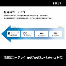 ラディウス radius HP-NX20BT ワイヤレスイヤホン : Bluetooth対応 ブルートゥース イヤホン NeEXTRAシリーズ FLW構造ドライバー搭載_画像5