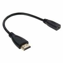 Rosebe マイクロHDMI v1.4ソケット メスタイプC Micro HDMI オス変換アダプタケーブル(20cm) HDMIオスからMicro_画像4