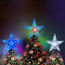 Giyomi クリスマスツリー トップライト 立体 星型 LED オーナメント スター イルミネーション 自動点滅 線5ｍ 店舗 自宅 パーティー_画像4