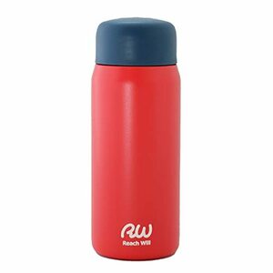 RW Reach Will 水筒 (200ml / レッド/軽量) ステンレスマグボトル 真空二重構造 お洒落 (保温/保冷)